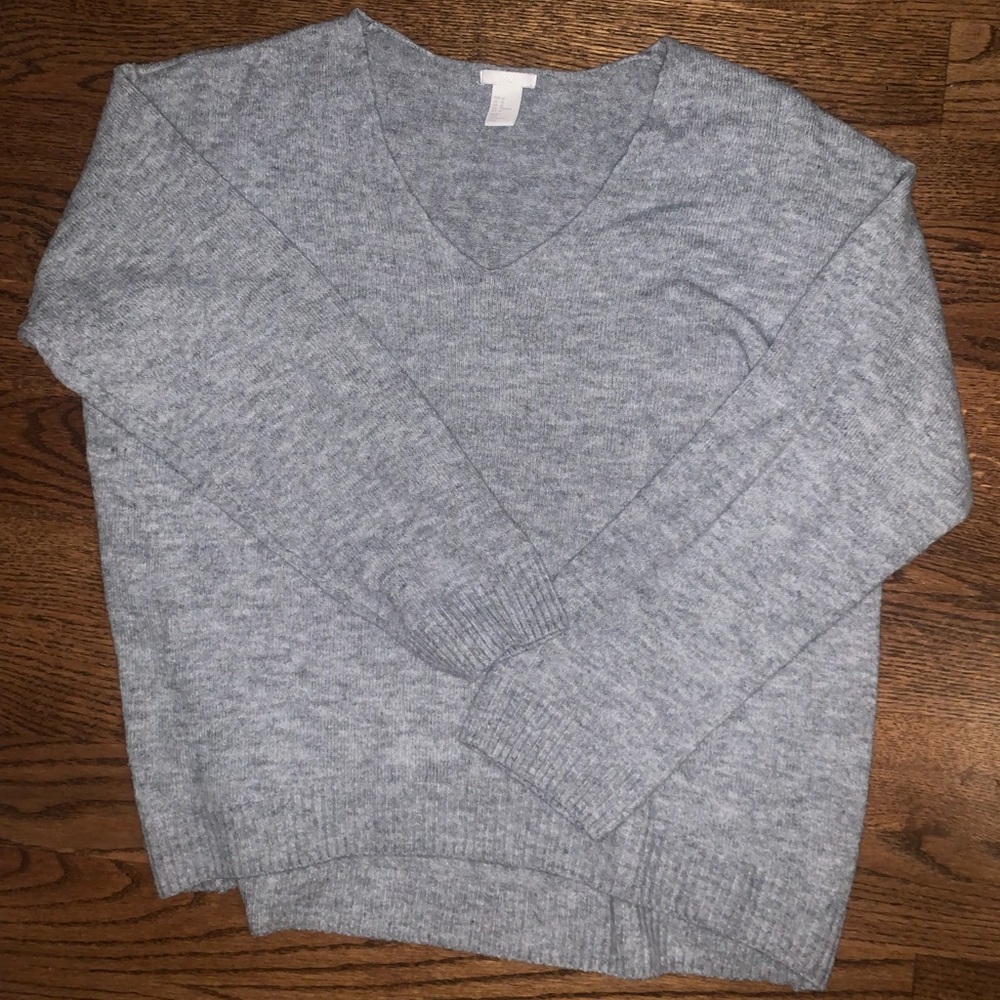 oversized gray sweater